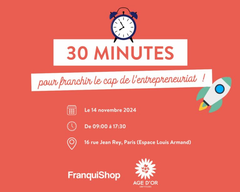 Lire la suite à propos de l’article Le 14 Novembre, AGE D&rsquo;OR Services vous attend au salon FranquiShop, pour un rendez-vous dédié à l&rsquo;entreprenariat !